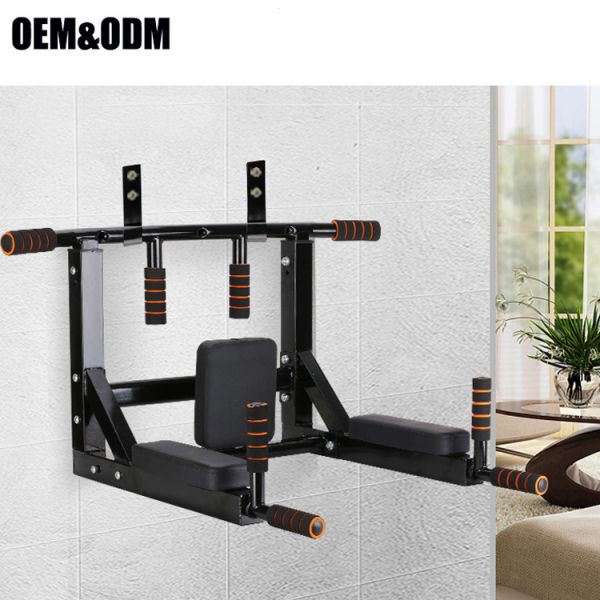 Universal Gymnastic Parallel Bars for Indoor Black Doorway Multi Function Chin Up Bar