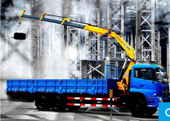 Knuckle Boom Truck Crane / 10 ton mobile crane XCMG  For Construction