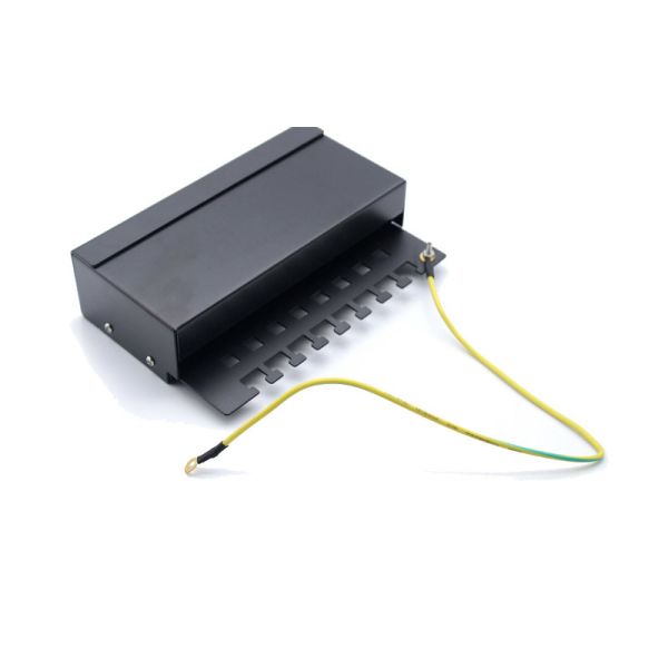 Черный 1U Rack монтажный металлический патч панель для RJ45 Ethernet Termination