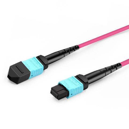5m (16ft) 12 Fibers Female to Female MTP Trunk Cable Polarity B LSZH Multimode OM4 50/125