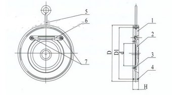 Single Disc Wafer Check Valves Swing Stainless Steel PN16 Pressure