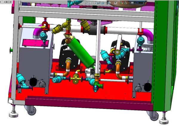 An automatic cleaning machine for washing two steel sheet templates