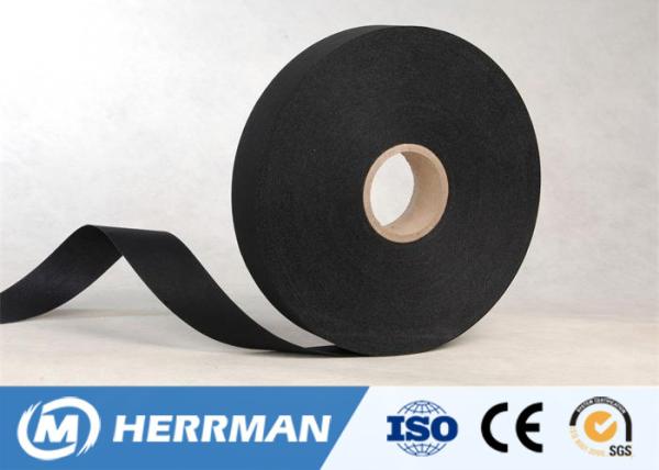 Nylon Double Sided Semi Conductive Tape / Black Conductive Tape Mv Cable Accessories  