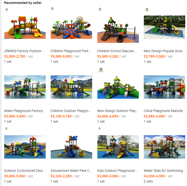 GMICH Water Slide Playground Children Water Amusement Park Equipment ODM