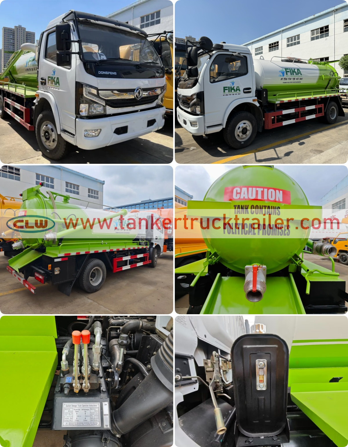 Dongfeng Small 4X2 3000L 2000L Vacuum Truck for Waste Management