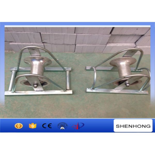 Straight Line Electrical Cable Roller Aluminum Wheel Galvanized φ140x160mm