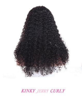 5X5 Lace Jerry Curly Wigs Human Hair Lace Front 24 Inches Human Hair Wig Nature Color Glueless Wigs Human Hair