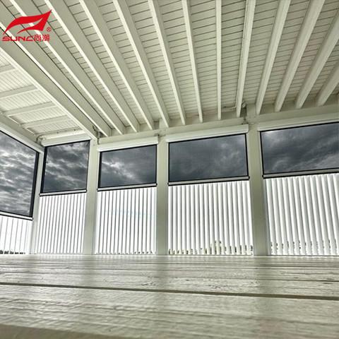 sunshade system outdoor roller blind standard colors window roller shade reel box screen electric Outdoor Roller Blinds