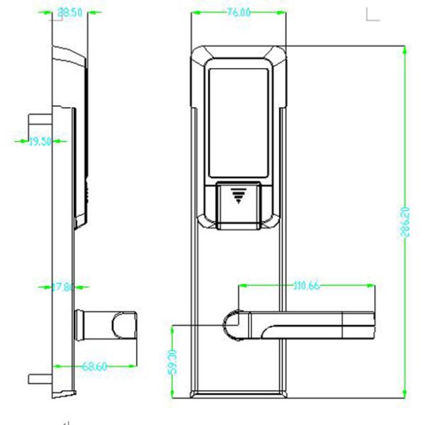 Вход в отель электронный замок, цинковый электронный дверной замок высокой безопасности