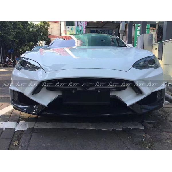 Selling Model S Body Kit Carbon Fiber Front and Rear Bumper Side Skirts Spoiler for Tesla Model S