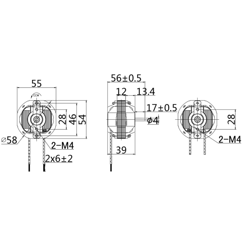 Low noise single phase universal AC motor with high torque 2000-3000rpm AC treadmill motor