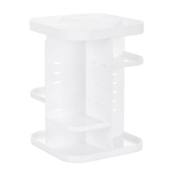 Spinning holder storage rack 360 degree rotation square cosmetic makeup storage organizer for makeup brushes lipsticks