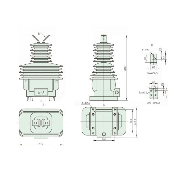 LZZW-35 33kv 35kv Case Resin Epoxy CT Current Transformer