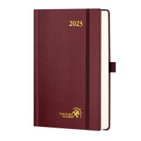 Planificador anual 2023 del Hardcover del orden del día A5 del horario semanal diario de encargo en Burdeos