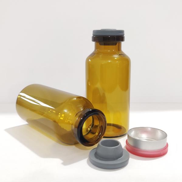 Pharmaceutical Vaccine Tubular Glass Vials Borosilicate Glass Bottle With Rubber Stopper