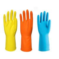 Gants de nettoyage d'immersion de Flocklined de ménage lourd de latex pour Restarant