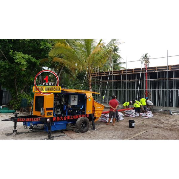 Diesel And Electric Power Type Tow Behind Trailer Stationary Station Concrete Pump Schwing Stetter Concrete Pumps