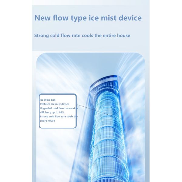 Floor Vertical Mobile Ice Mist Air Conditioning Fan with 220V Voltage and Private Mold