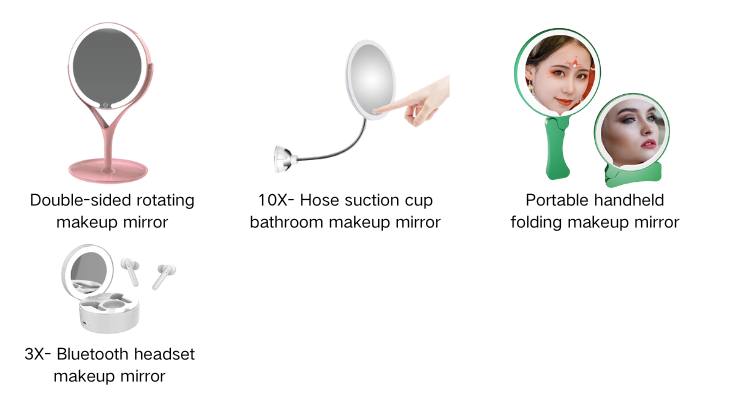 Beauty Beautiful Bathroom Vanity Led Light Magnifying Makeup Mirror With Suction Cup
