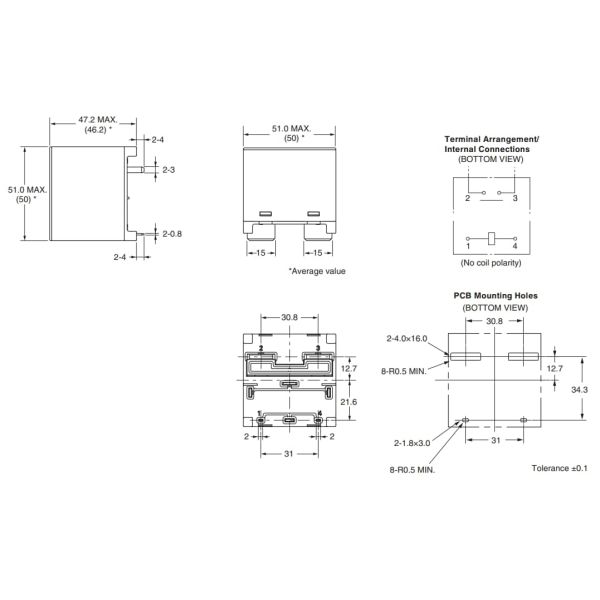 Реле силы PCB электроники G9KA Omron Форма реле SPST-NO 1 G9KA-1A DC24 общецелевая катушка 24VDC через отверстие