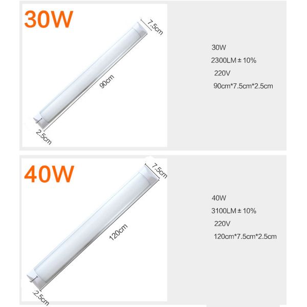 Домочадец EPISTAR 3600lm привел света 3000K привело половую доску 40w 120cm