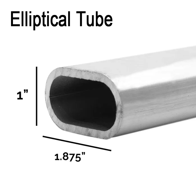 High Precision Elliptical Steel Tube Custom Size Welded Oval Steel Pipe For Industrial Equipment Frames