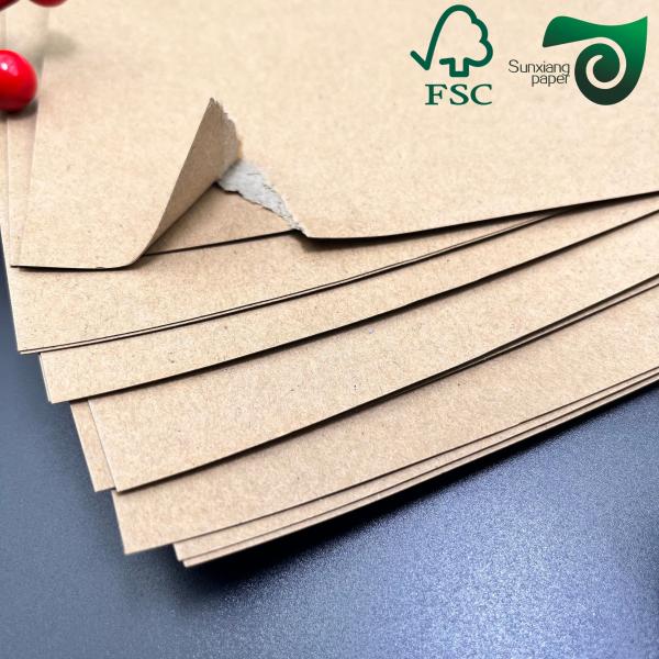 80g Natural Brown Kraft Wrapping Board Wet Strength Packaging FSC