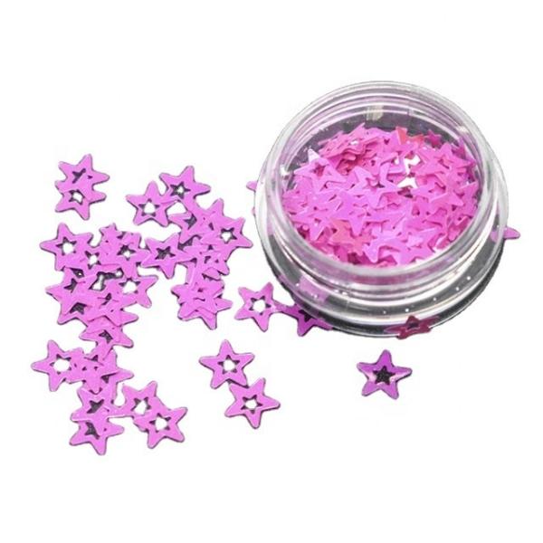 Versatile Open Star Nail Glitter Hollow Star Shape for Toys and Gift Craft Projects