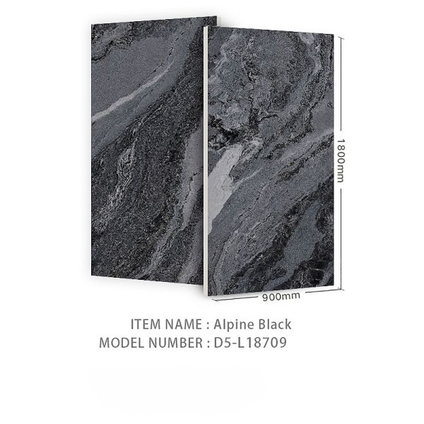 Modern Black Stone Look 900X1800mm Floor Tiles For Indoors And Outdoors