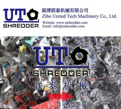 hot sales waste coated paper shredder/ cellular cardboard shredder/ whiteboard paper shredder/ single shaft shredder