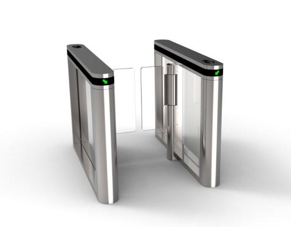 Fast Speed Stainless Steel Flap Barrier Turnstile 6 Groups Sensor For Banks
