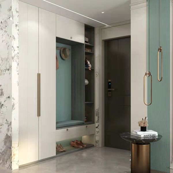 Современный 10-уровневый шкаф для обуви зеркальный шкаф для обуви твердое дерево MDF