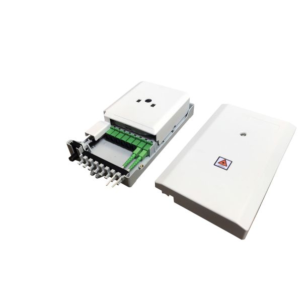 GFS-8ZT-2,fiber distribution box,splitter box,Max Capacity 8 cores,,size 235*126*52mm, Material: PC+ABS,IP 65