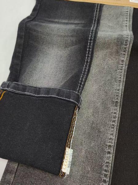 11 oz poids lourd 180 cm largeur complète noir/noir tissé en spandex haute denim tissu JSD3320A Pour les jeans