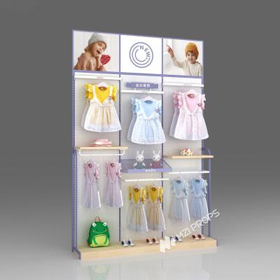 M2-D2 Children's Clothing Retail Store Cabinet with 5MM Andy Board Painting and Adjustable Shelves