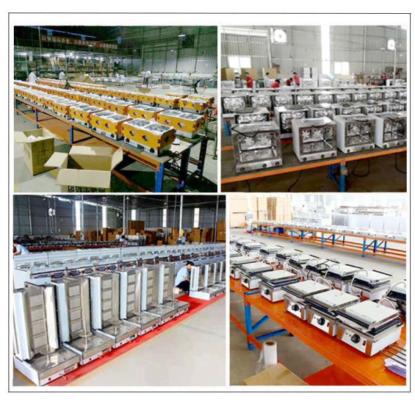 Grelha de ovos de codorna a gás com peso líquido de 6,6 kg e GPL 2800Pa Equipamento de cozinha de cozinha elegante