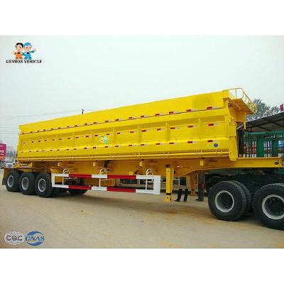 U - Tipo 3 eixos Tipper Semitrailer Export To Kenya, Tanzânia, Zâmbia, Gana, etc. laterais