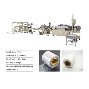 Extrudeuse de feuilles plastiques monovis PP PS 110mm de diamètre entièrement automatique