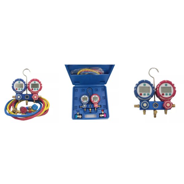 Refrigerant Vacuum Pressure Gauge Brass Digital With LCD Display