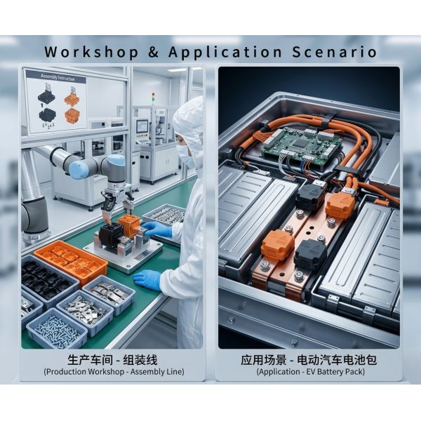 1500V DC 350A High Voltage Interlock Terminal Connector For Energy Storage Systems