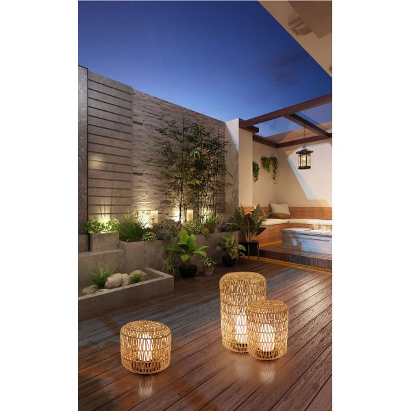 Outdoor Lawn Rattan Garden Lanterns Ip44 Water Resistant For Hotel