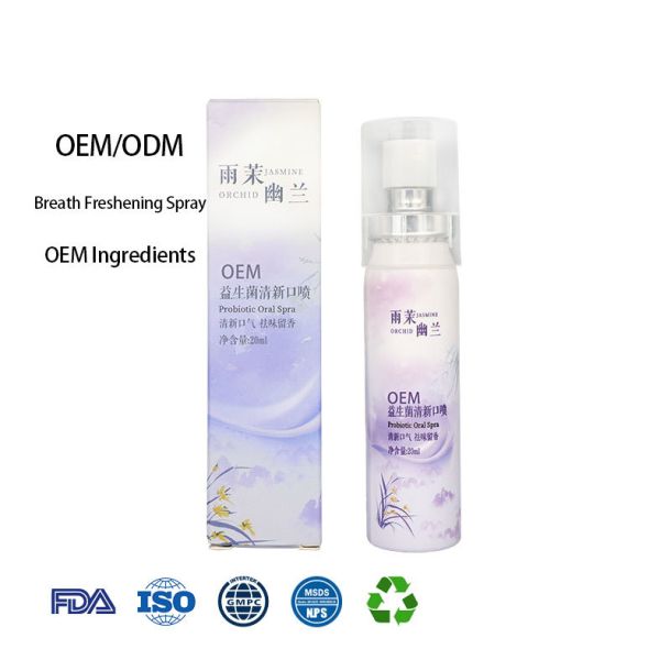 Customized Deodorizing Oral Spray Removes Odors and Retains a Long Lasting Jasmine Fragrance Ideal for Outdoor Travel
