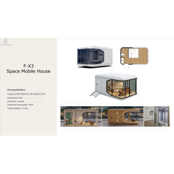 18m ² Small Comfortable Hot-dip Galvanized Main Structure Space Capsule House