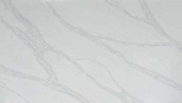 OLK7063 New Style Calacatta With Natural Grain Pattern Book Match Quartz Surface