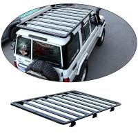 LC76 Series Off Road Cargo Rack Aluminum Alloy Rain Gutter Mounting Roof Rail Rack