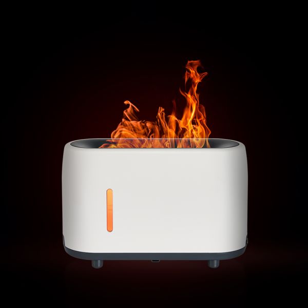 Hot Sale 240ml Ultrasonic Remote Control Household Essential Oil Diffuser with 3D Flame Light Fire Flame Effect Aroma Diffuser