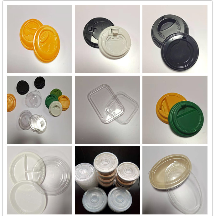 Máquina de termoformador de plástico con tapa de taza de 2200 kg con profundidad de formación máxima de 46 mm