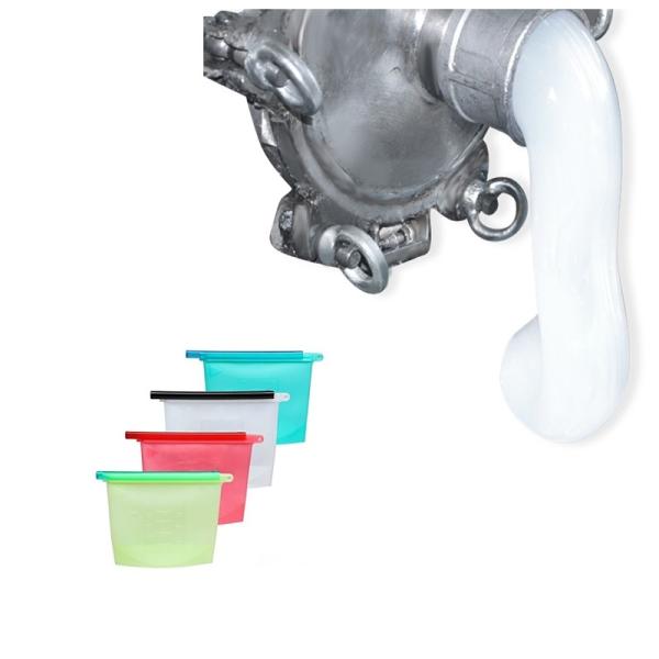 Reusável ajustado do saco líquido portátil do armazenamento da borracha de silicone do produto comestível