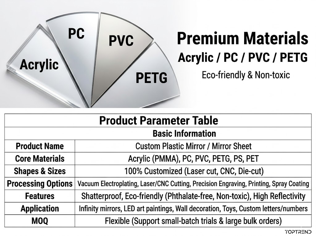 Customizable Acrylic Dome Mirror Printed For Daily Makeup Travel And Photo Props