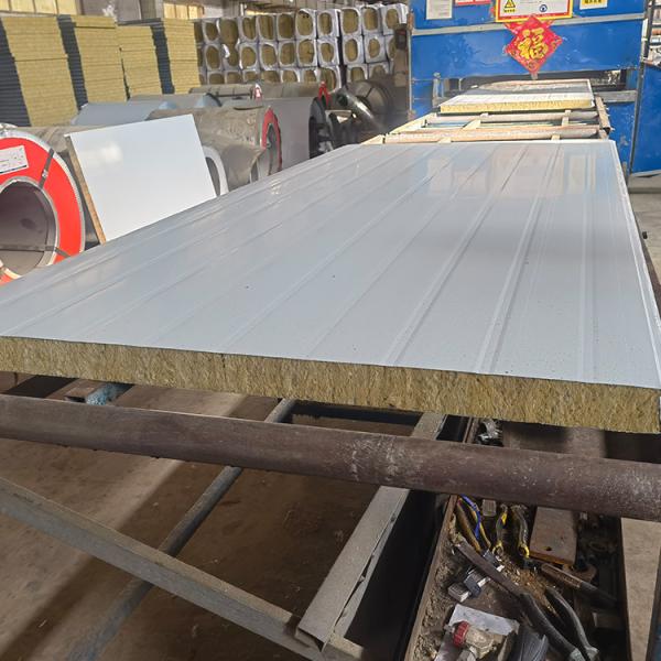 Waterproof Sandwich Panel Rockwool Non Toxic And Non Polluting Class A1 Fire Rating